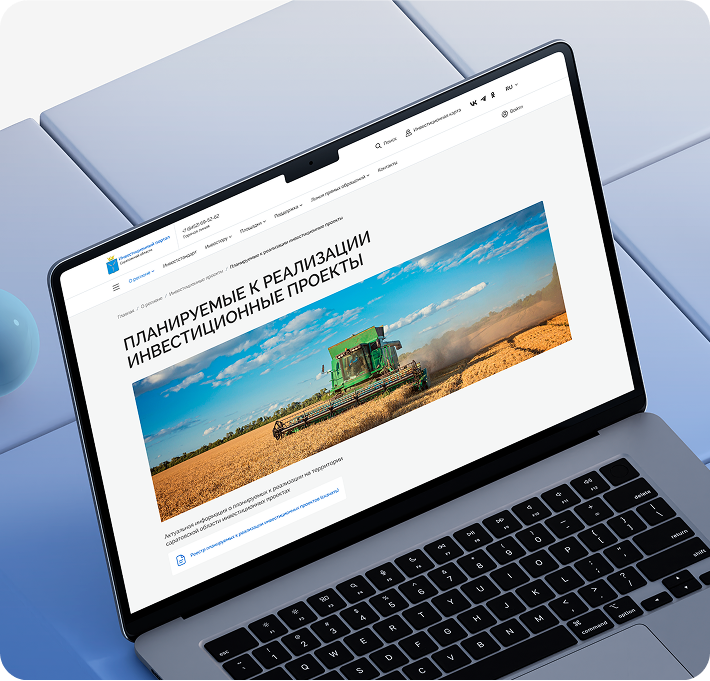 UX Инвестиционного портала Саратовской области
